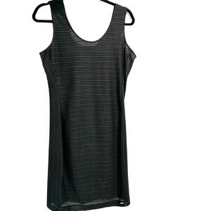 Armani Exchange Women Dress Ribbed Black Stretch Large LBD Sleeveless Party